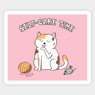 Cat Self-Care Time Magnet